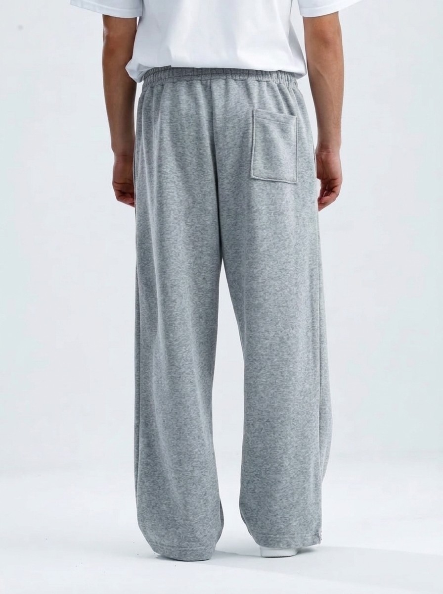 Ayarlanabilir Paça Premium Oversize Eşofman Altı – Gri — görsel 4