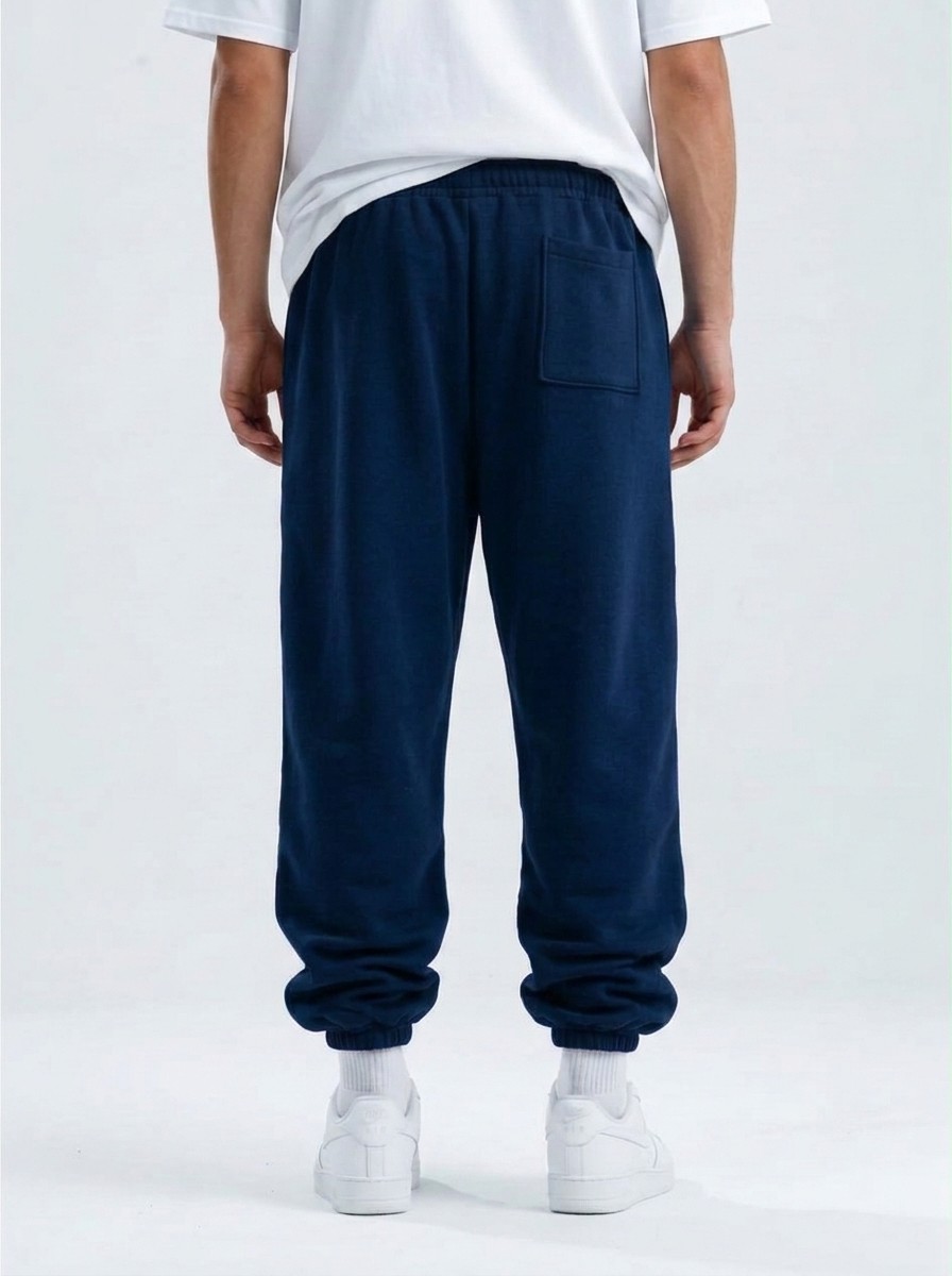 Ayarlanabilir Paça Premium Oversize Eşofman Altı – Lacivert — görsel 5